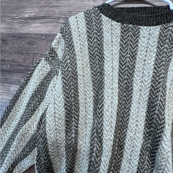 Liberty Crewneck Sweater Black and Cream Striped - Picture 5 of 7
